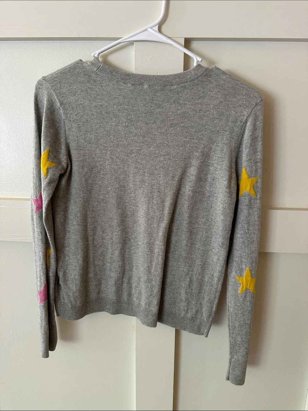 GAP Kids Gray Crewneck Sweater with Pink Star